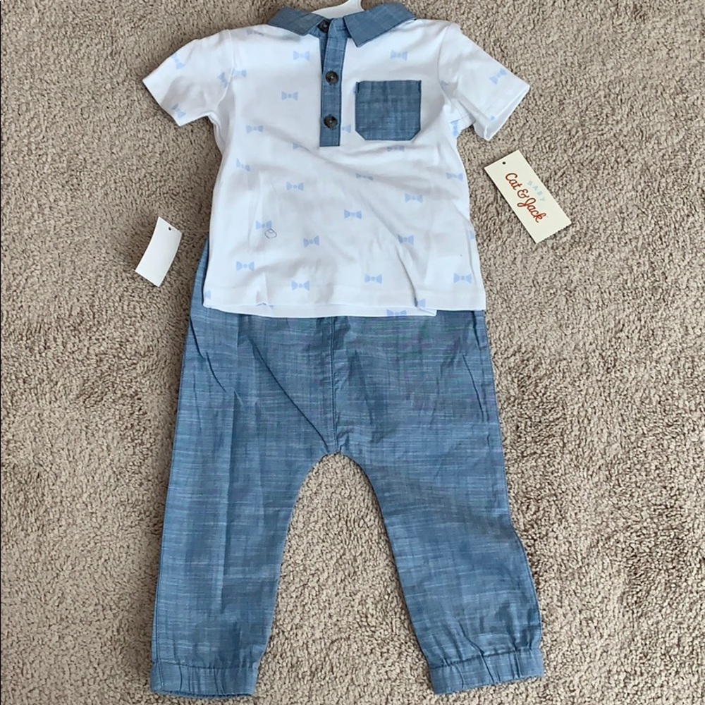 NWT Cat and Jack 2 piece baby boys Shirt and Pants